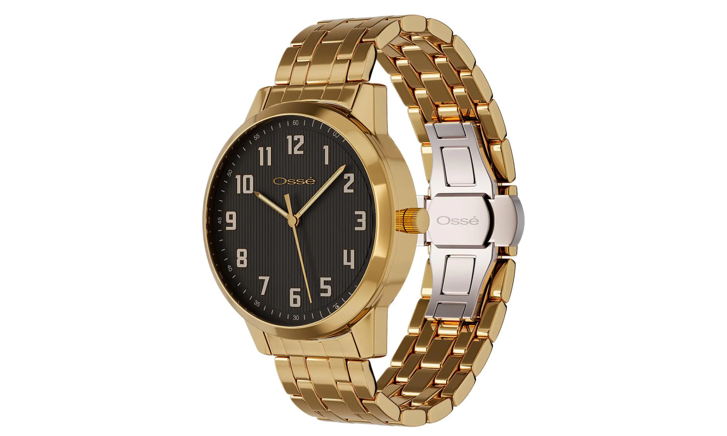 Osse Men's Wristwatch gold black dial