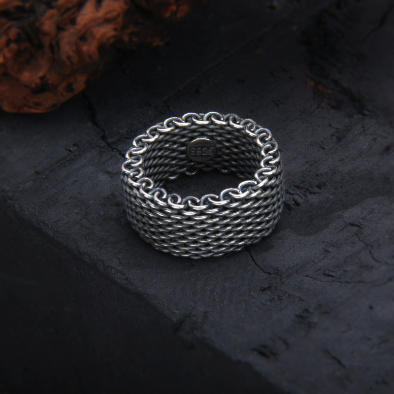 woven  S925 Sterling Silver Ring