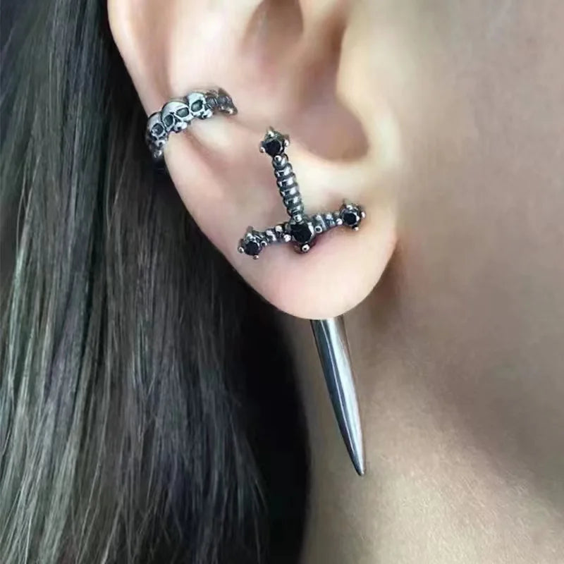 dagger earrings unisex