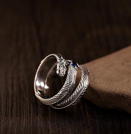 Retro 925 Sterling Silver Leaf Ring Accessory