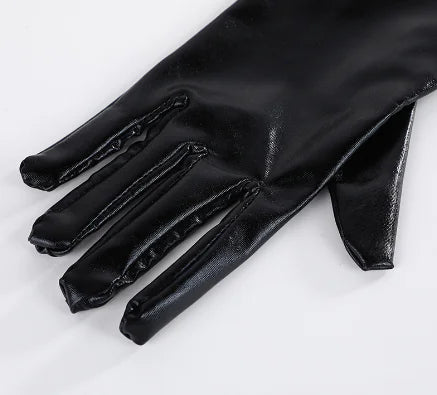 Dark Elegance Leather Gloves