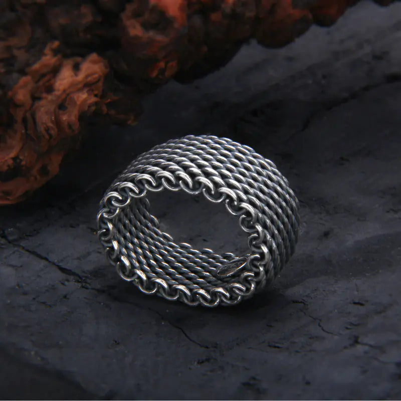 woven  S925 Sterling Silver Ring