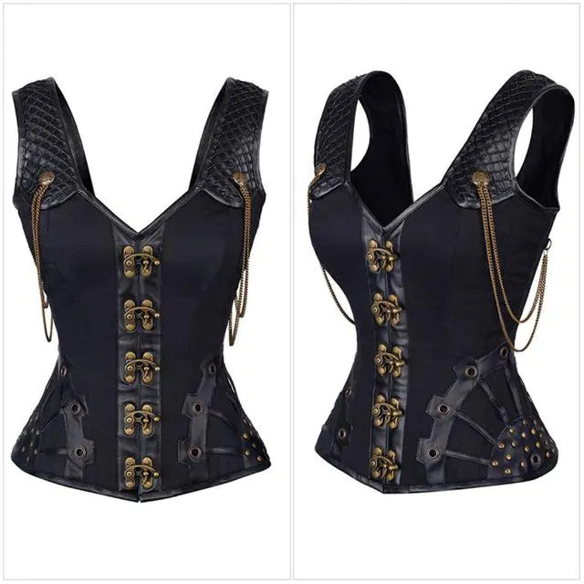 Gothic Corset Shaping Top Vest