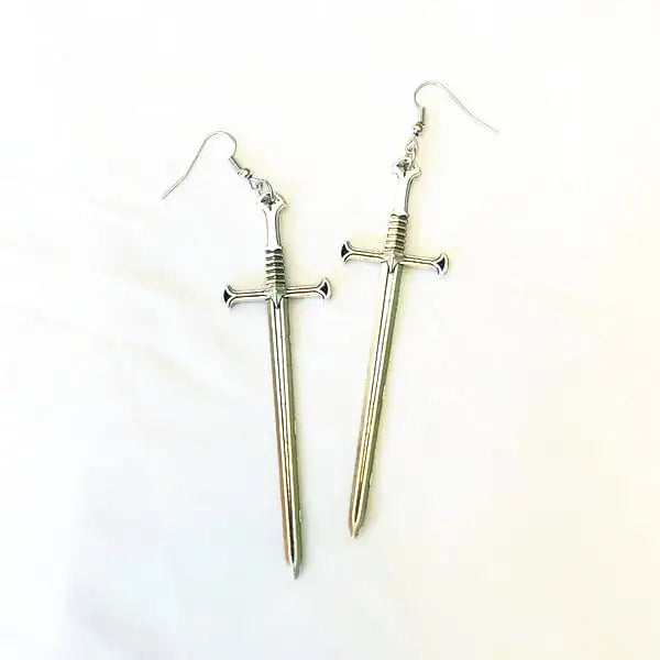 Gothic Bronze Sword Fashion Knife Creative Earrings