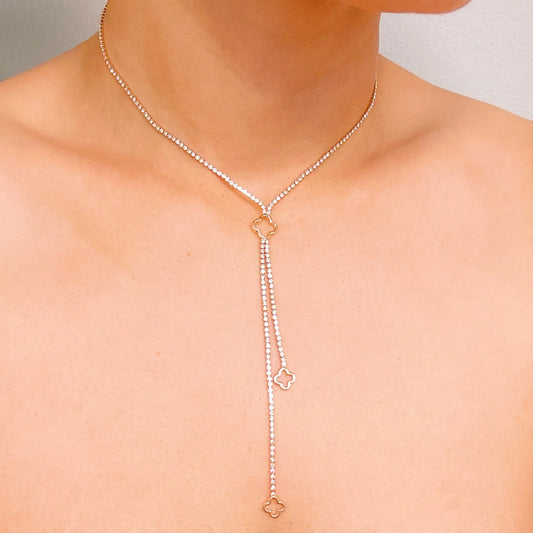 Clover Y-Drop Necklace