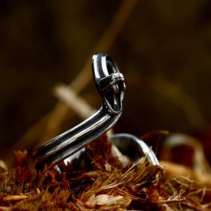 Vintage Stainless Steel Snake Ring