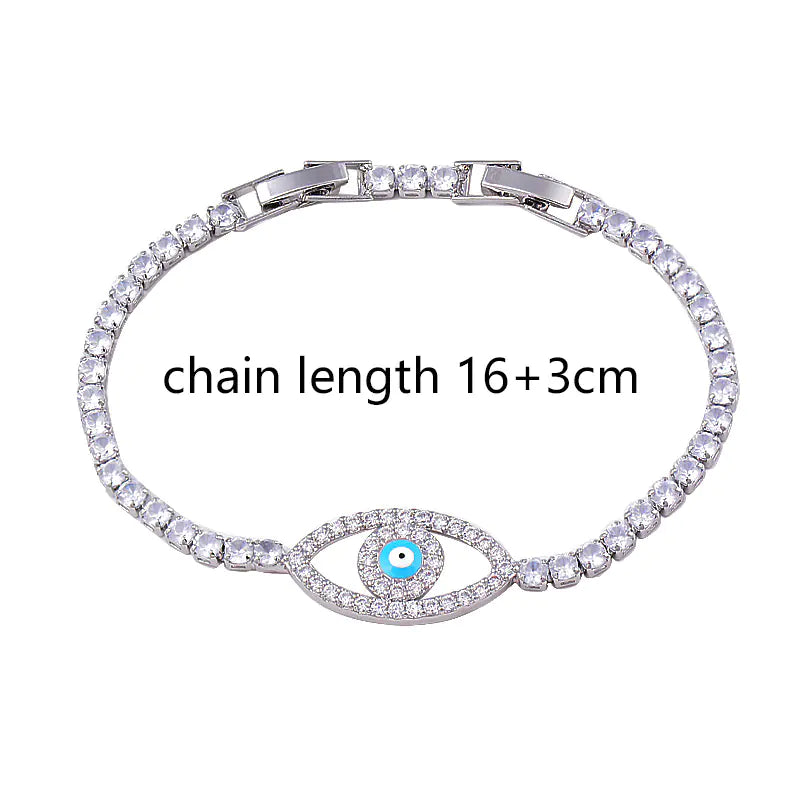 Light Luxury Zircon Blue Eye Fashion Bracelet