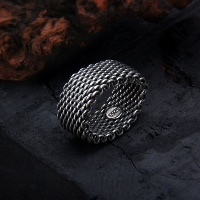 woven  S925 Sterling Silver Ring