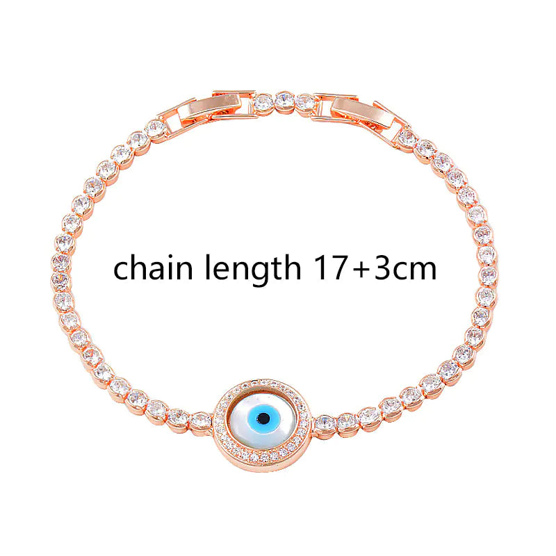 Light Luxury Zircon Blue Eye Fashion Bracelet