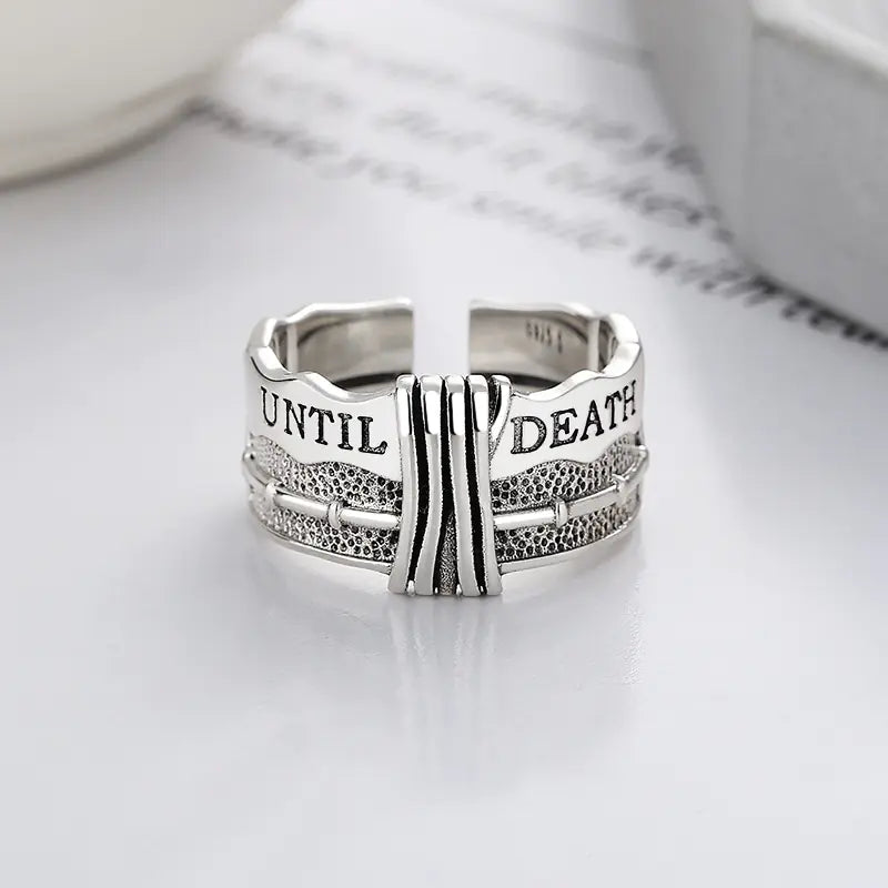 Sterling Silver Vintage Distressed Ring
