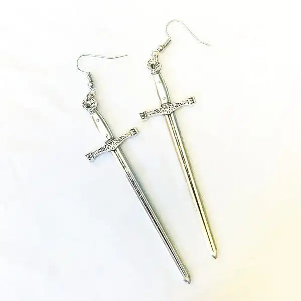 Gothic Bronze Sword Fashion Knife Creative Earrings